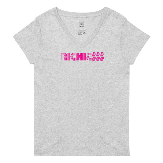 Even the Rich Richies Women's Recycled V-neck T-Shirt-0