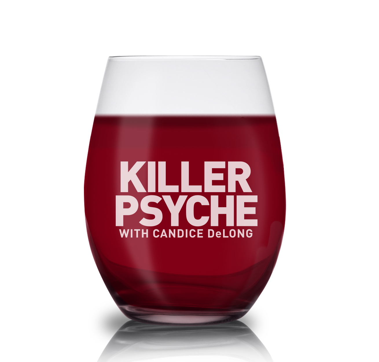 Killer Psyche Logo Laser Engraved Stemless Wine Glass