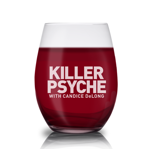 Killer Psyche Logo Laser Engraved Stemless Wine Glass-0