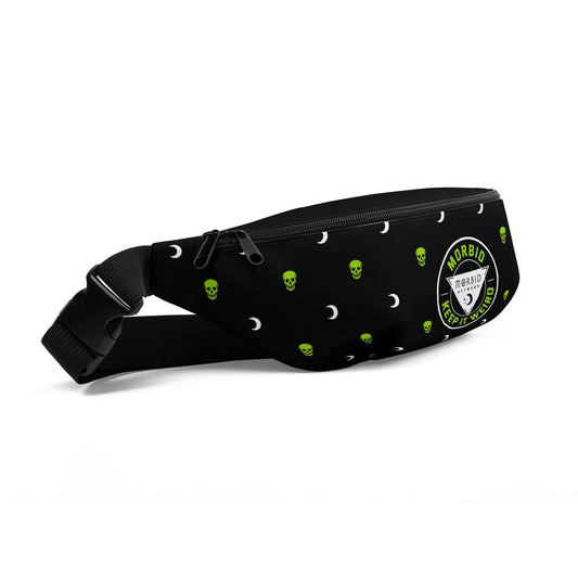Morbid Skull Print and Patch Premium Fanny Pack-3