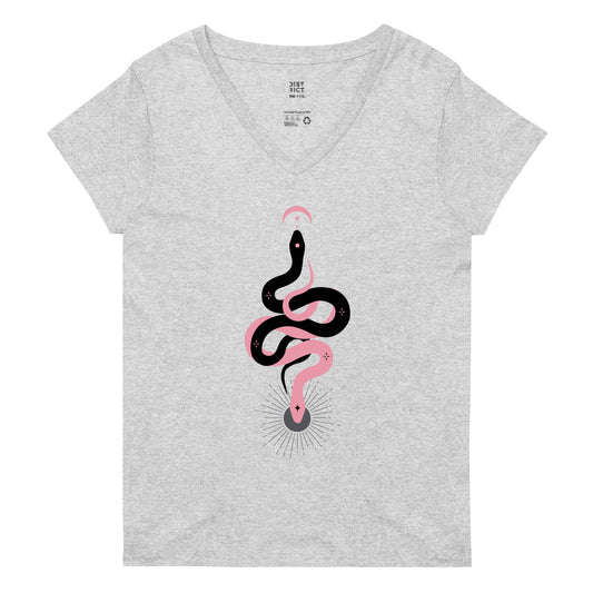 Morbid Alaina Ash Snakes Women's Recycled V-Neck T-Shirt-0