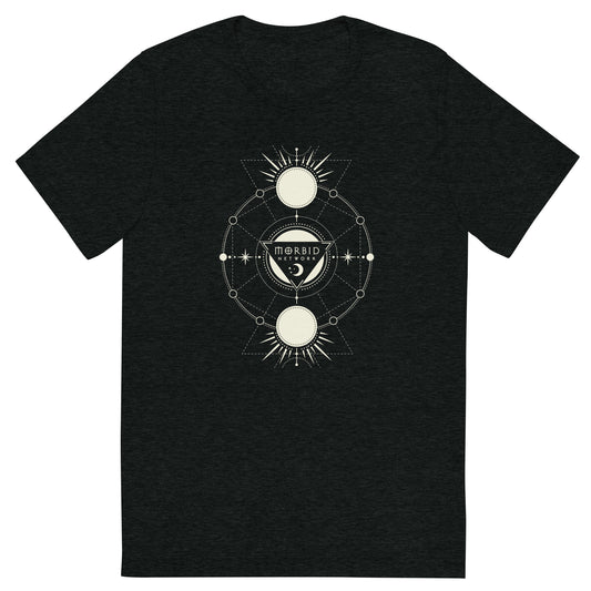 Morbid Celestial Design Unisex Tri-Blend T-Shirt-3