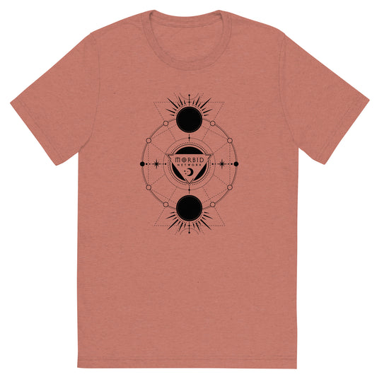 Morbid Celestial Design Unisex Tri-Blend T-Shirt-0