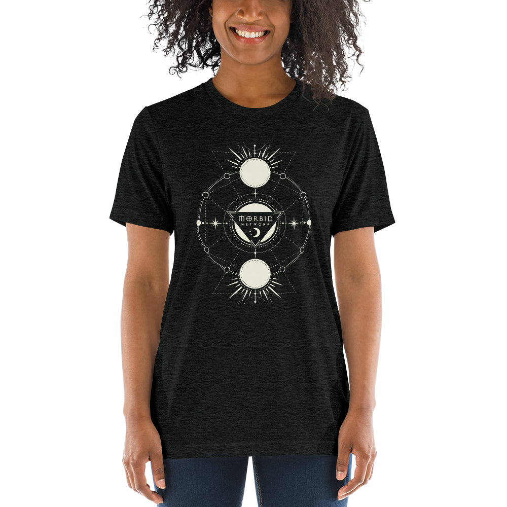 Morbid Celestial Design Unisex Tri-Blend T-Shirt