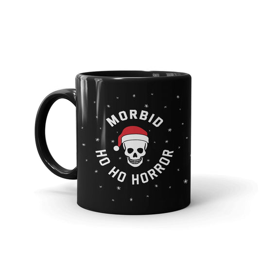 Morbid Ho Ho Horror Personalized Black Mug-0