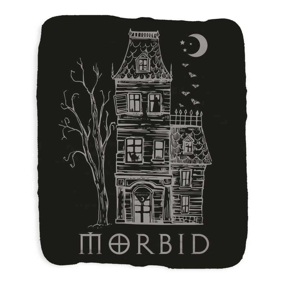 Morbid Haunted House Sherpa Blanket