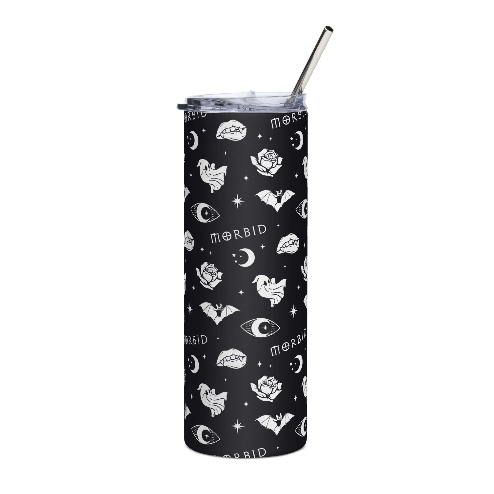 Morbid Icons Pattern Stainless Steel Tumbler