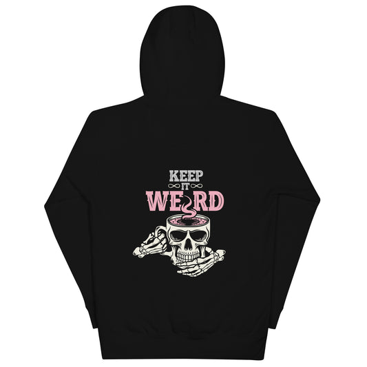 Morbid Keep It Weird Skull Hooded Sweatshirt-7