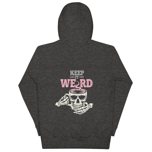 Morbid Keep It Weird Skull Hooded Sweatshirt-0