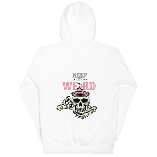Morbid Keep It Weird Skull Hooded Sweatshirt-2