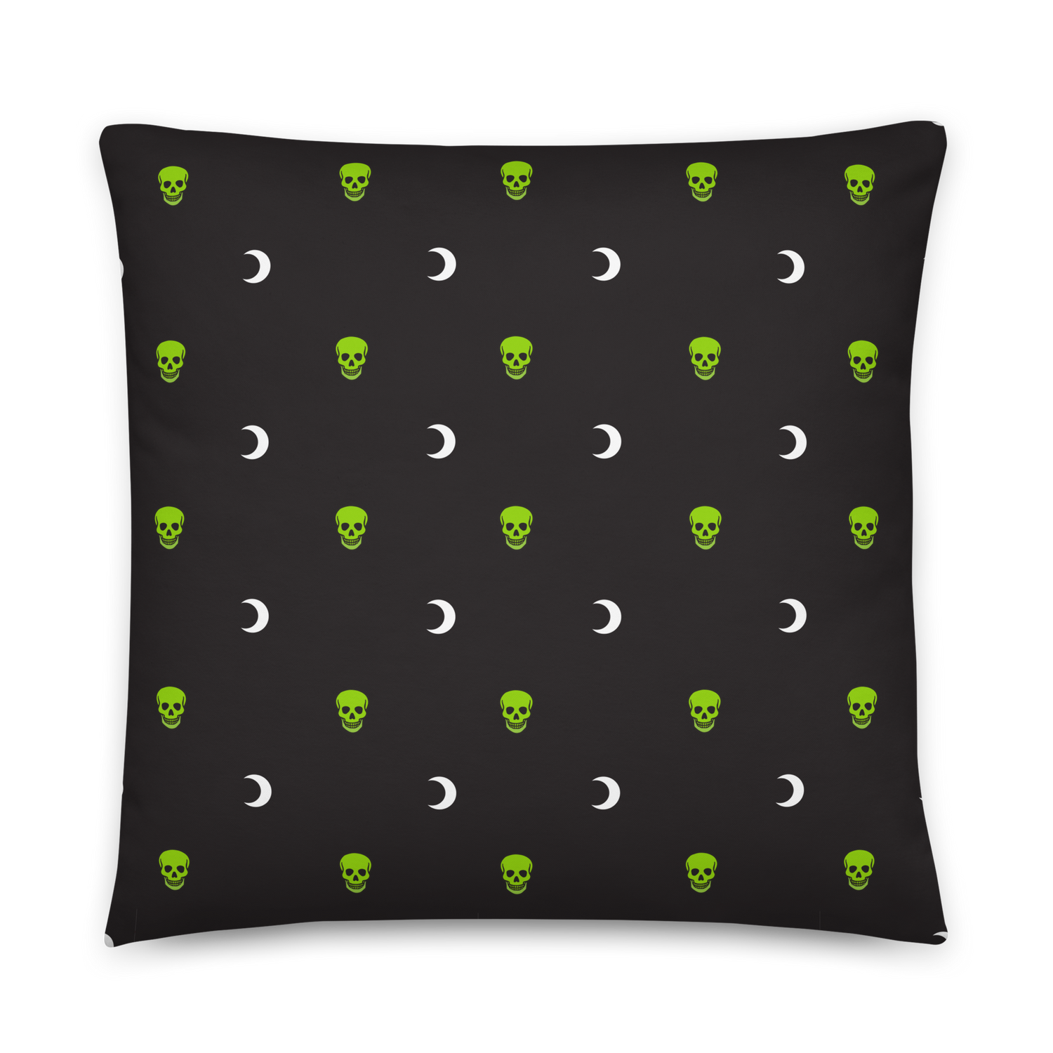 Morbid Skull Moon Pattern Throw Pillow