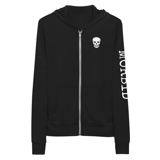 Morbid Unisex Tri-Blend Zip-Up Hooded Sweatshirt-0