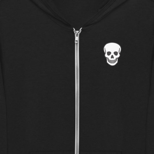 Morbid Unisex Tri-Blend Zip-Up Hooded Sweatshirt-1