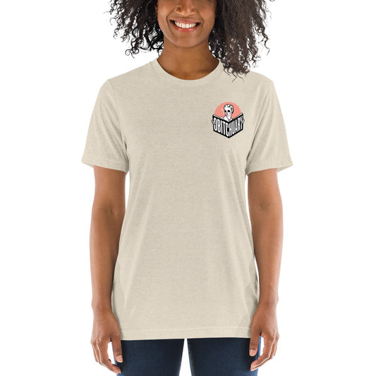 Obitchuary Logo Tri-Blend T-Shirt-4