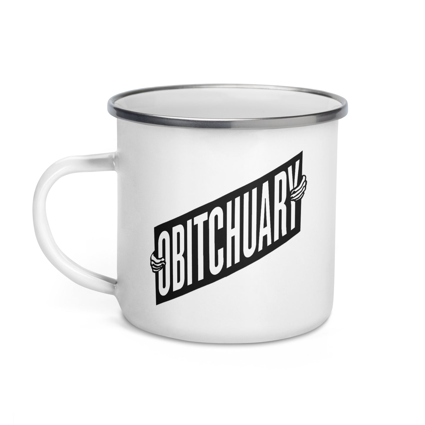 Obitchuary Logo Enamel Mug