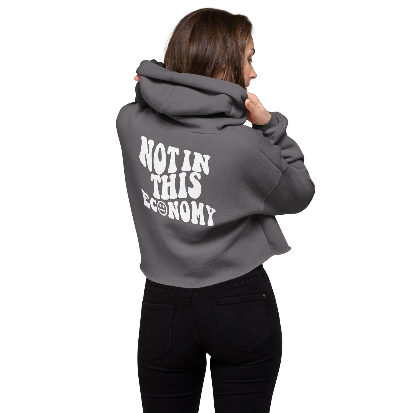 RedHanded Not In This Economy Cropped Hoodie