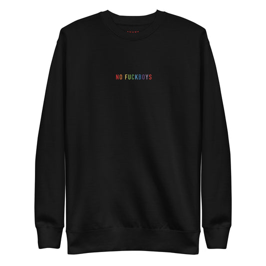 RedHanded No Fuckboys Embroidered Crewneck Sweatshirt-0