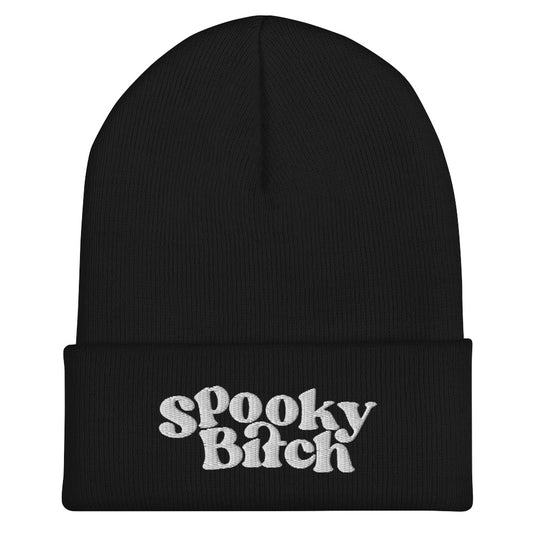 RedHanded Spooky Bitch Embroidered Beanie-0