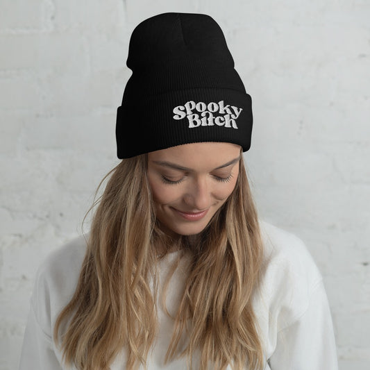 RedHanded Spooky Bitch Embroidered Beanie-2