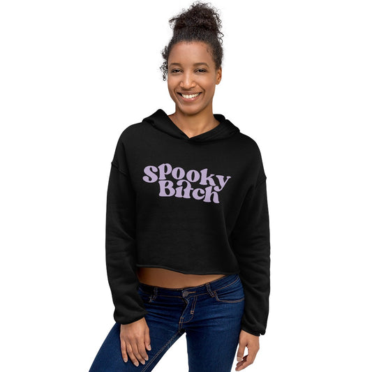 RedHanded Spooky Bitch Cropped Hoodie-2