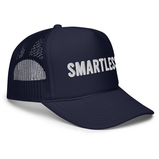SmartLess Logo Embroidered Foam Trucker Hat-3
