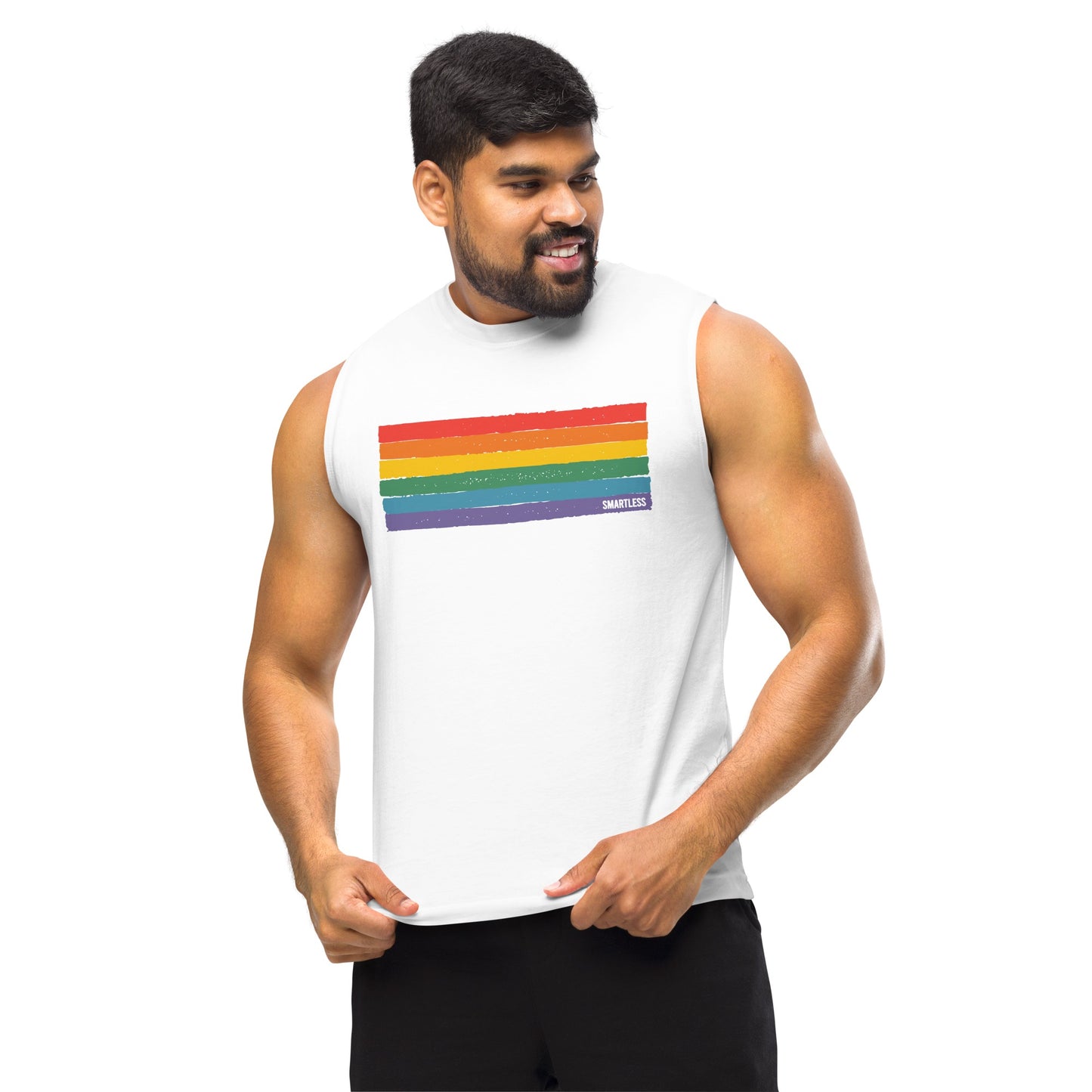SmartLess Pride Stripes Muscle Tank Top