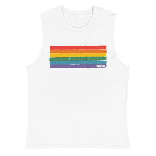 SmartLess Pride Stripes Muscle Tank Top-0