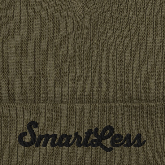 SmartLess Green Ribbed Beanie-1