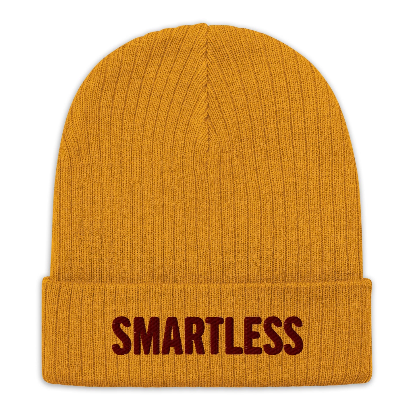 SmartLess Yellow Ribbed Beanie