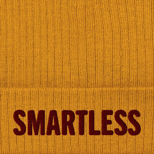 SmartLess Yellow Ribbed Beanie-1