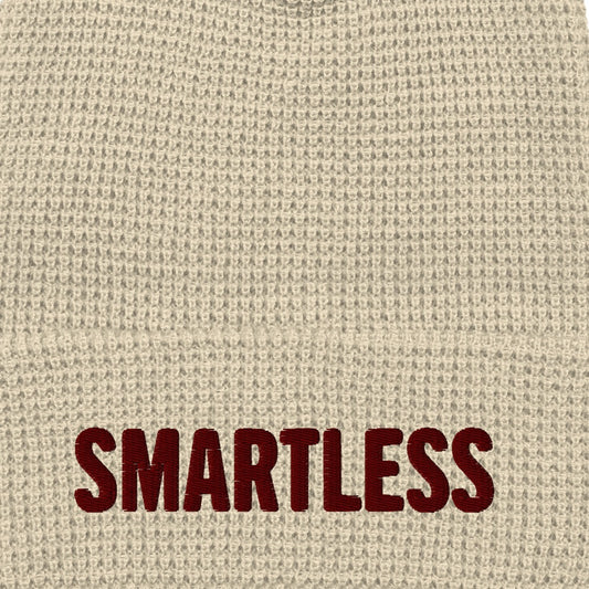 SmartLess Cream Waffle Knit Beanie-1