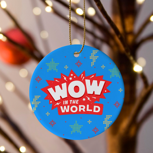 Wow in the World Logo Double-Sided Ornament-1