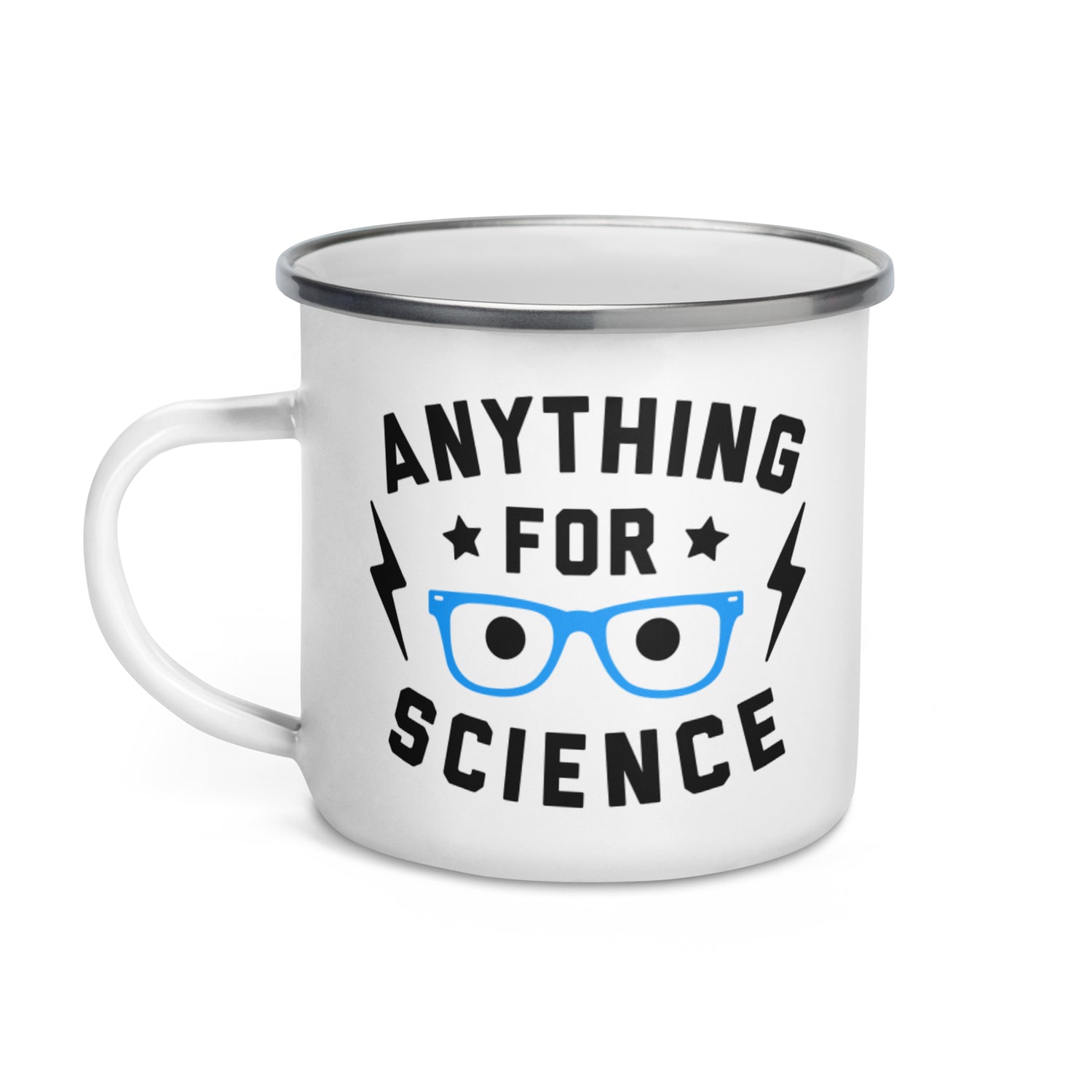 Wow in the World Anything For Science Enamel Mug