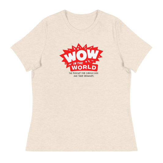 Wow in the World Logo Women Relaxed T-shirt-0