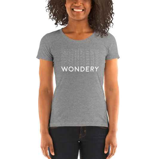 Wondery Repeating Women's Tri-Blend T-Shirt-2