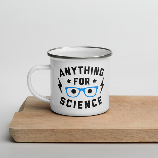 Wow in the World Anything For Science Enamel Mug-2